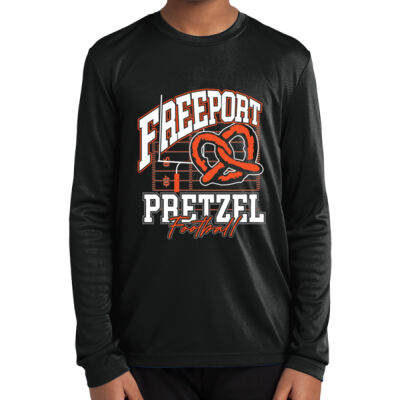 Freeport Pretzels Football 2026 Logo 1 - Youth Long Sleeve PosiCharge ® Competitor Tee Thumbnail