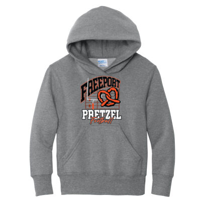 Freeport Pretzels Football 2026 Logo 1 - Youth Core Fleece Pullover Hooded Sweatshirt Thumbnail