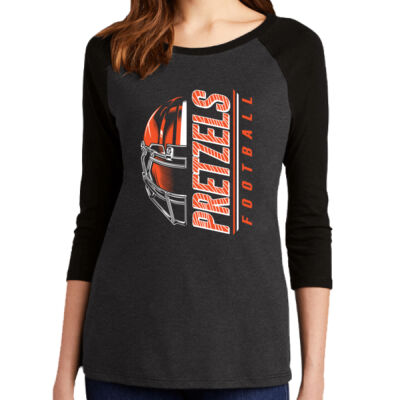 Freeport Pretzels Football 2026 Logo 2 - Women's Perfect Tri ® 3/4 Sleeve Raglan Thumbnail