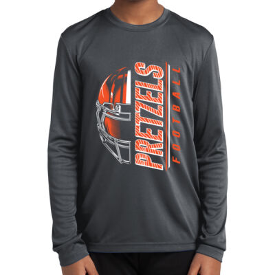 Freeport Pretzels Football 2026 Logo 2 - Youth Long Sleeve PosiCharge ® Competitor Tee Thumbnail