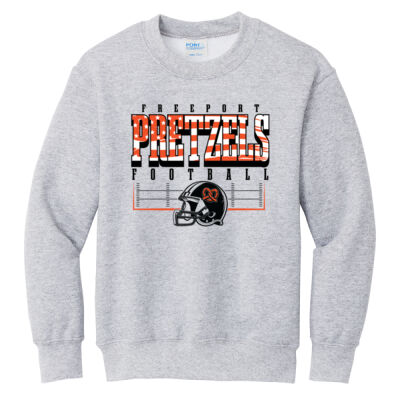 Freeport Pretzels Football 2026 Logo 3 - Youth Core Fleece Crewneck Sweatshirt Thumbnail