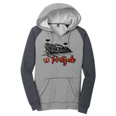 Freeport Pretzels Football 2026 Logo 4 - Women's Lightweight Fleece Raglan Hoodie Thumbnail
