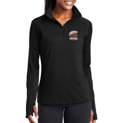Freeport Pretzels Football 2026 Logo 1 - Women's Sport Wick ® Stretch 1/4 Zip Pullover Thumbnail
